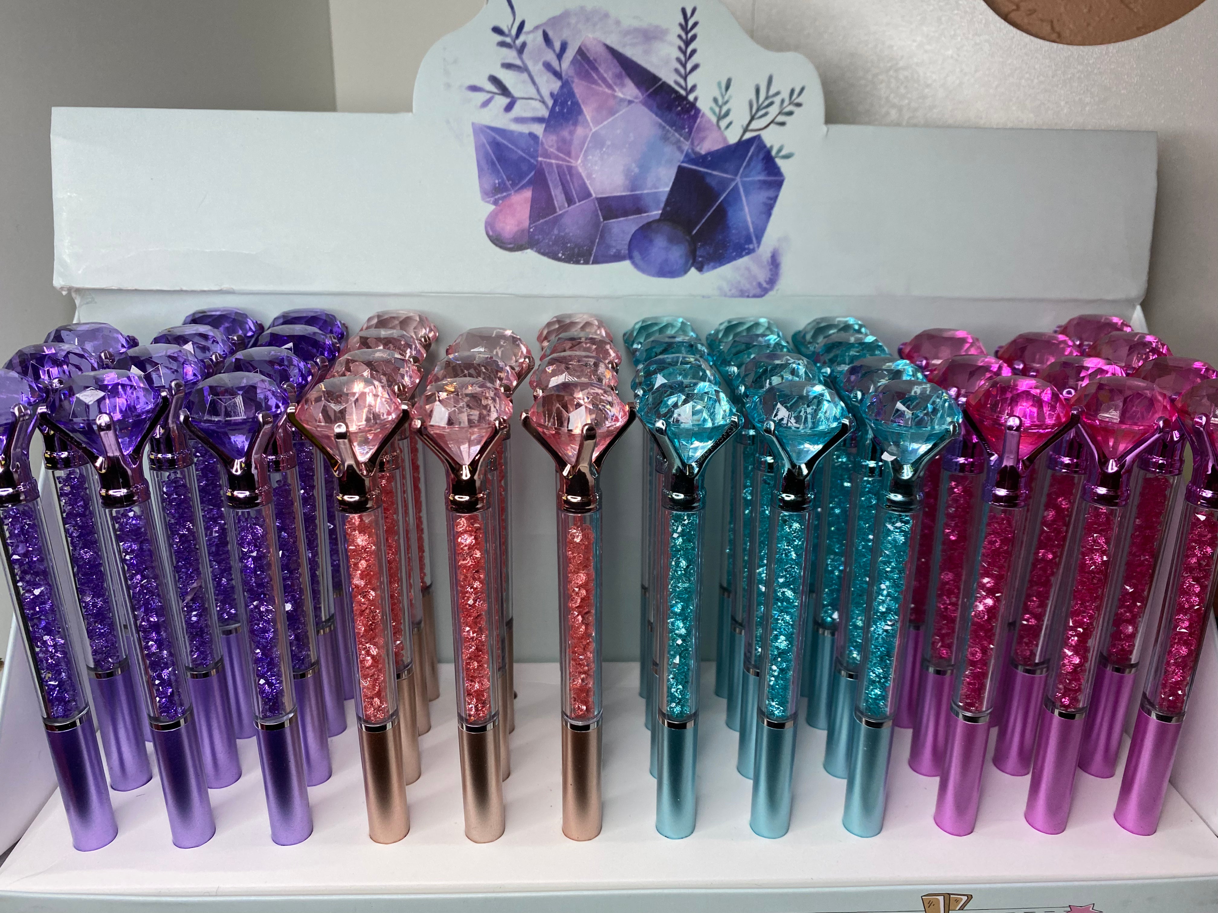 Boujee diamond pens. Blue ink – boujee-with-bree-boutique